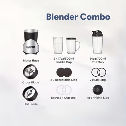 Personal Blender & Smoothie Maker 12-in-1, High-Powered Protein Shake Mixer, Multi-Function Grinder