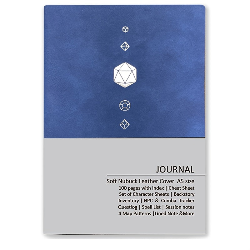 DnD Campaign Journal for D&D 5e & 5R Players, RPG Notebook with Character Sheets, Spell Tracker, Quest Log
