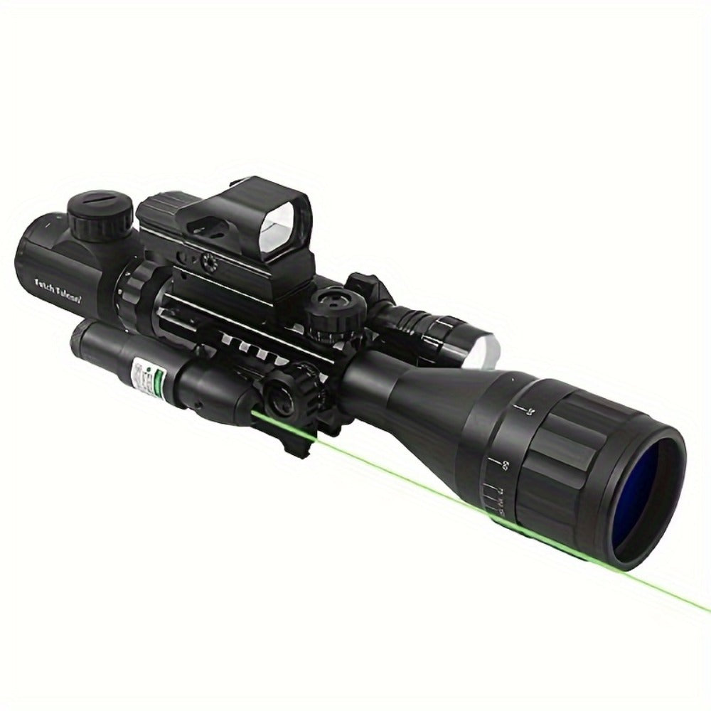 Rifle Scope Nitrogen-Filled Illuminated Reticle for Hunting Airsoft Pellet Guns, Multi-Power Zoom Tactical Scope