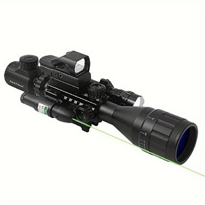 Rifle Scope Nitrogen-Filled Illuminated Reticle for Hunting Airsoft Pellet Guns, Multi-Power Zoom Tactical Scope