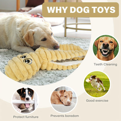 Squeaky Octopus Dog Toy – Soft Plush Chew Toy with Squeaker & Teeth Cleaning Design for Small Medium Large Dogs