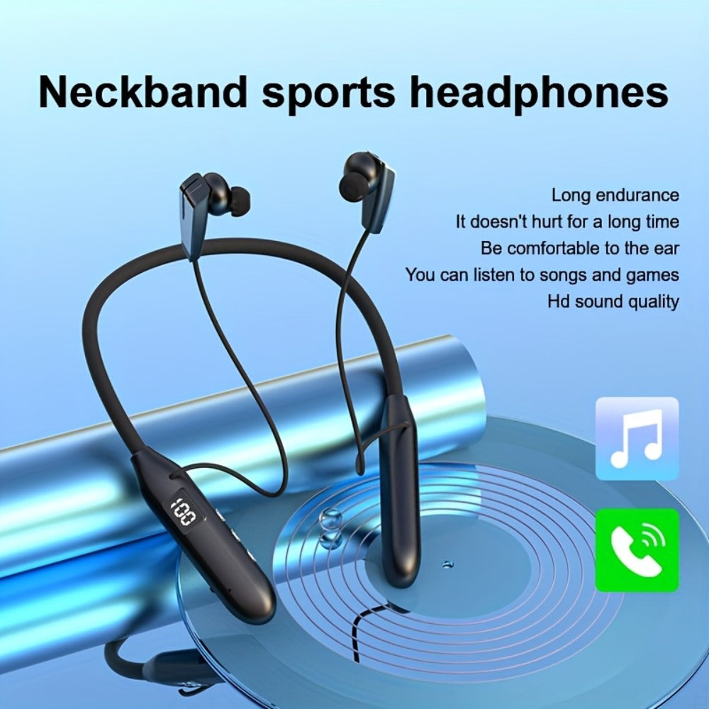 Neckband Sport Bluetooth Earphones Wireless In-Ear Flexible Neckband Extra Long Battery Life for an Everyday Personal Care Routine