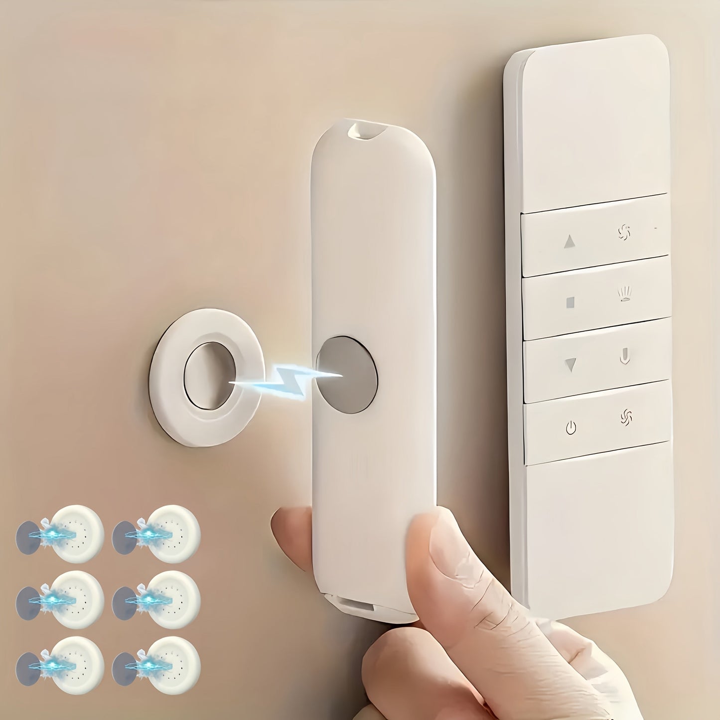 Magnetic Wall Hook Set with No-Hole Installation and 6, 12 or 20-Piece Options for Home, Office, Kitchen or Bathroom