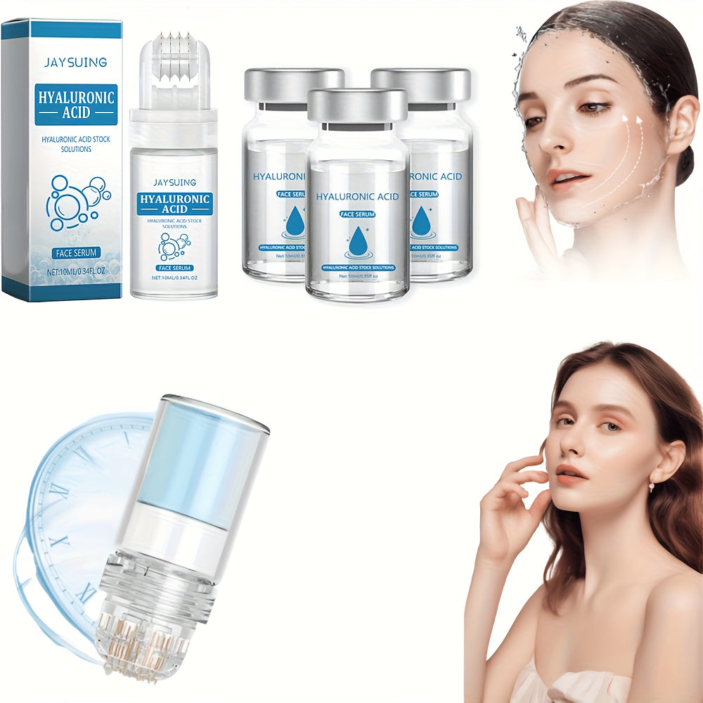 Derma Stamp Microneedle Roller for Face 0.25mm with 3pcs Facial Serum - Hydra Micro Needle for Bath Time, Home Spa and Personal Care