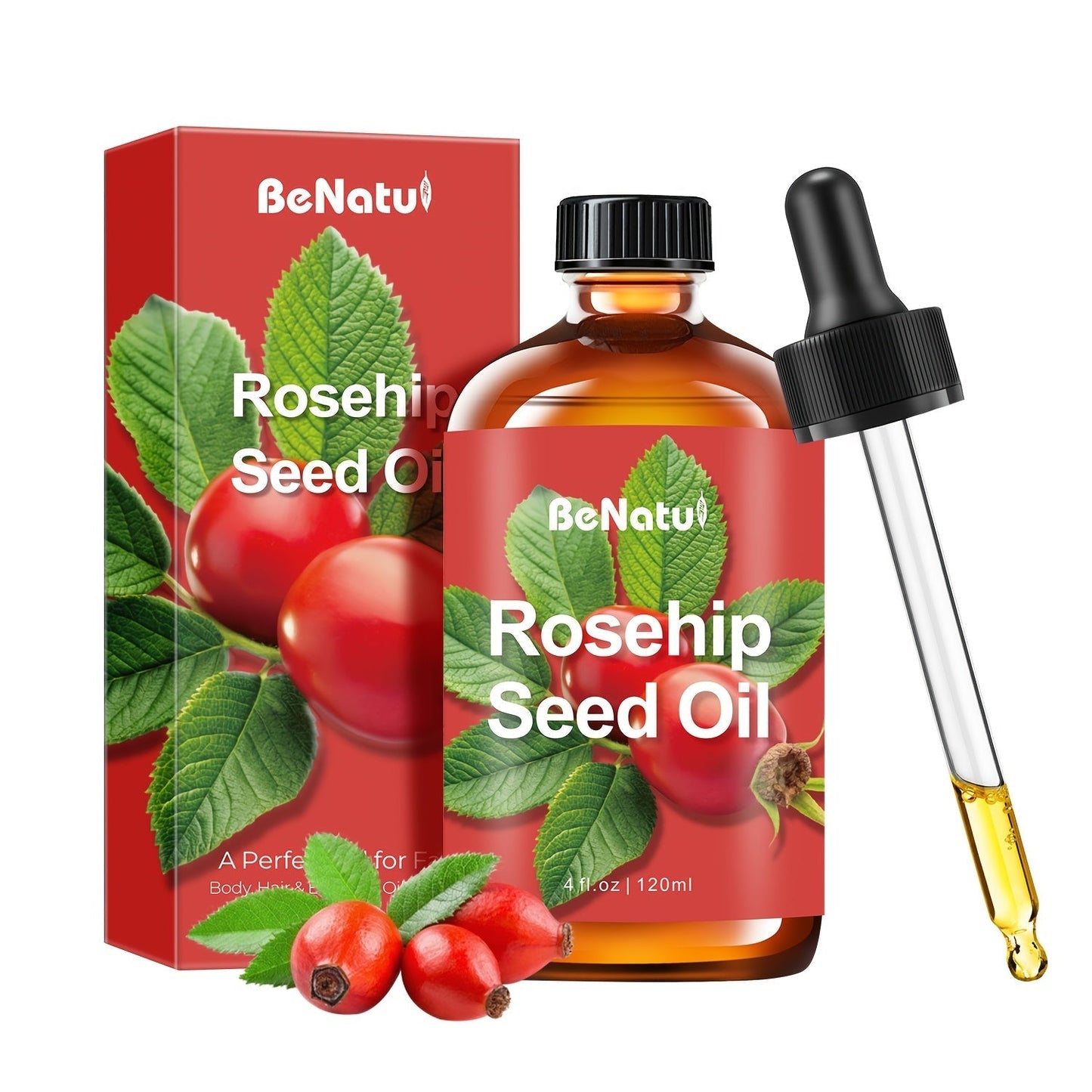 Carrier Oil & Essential Oil 4oz Argan Jojoba Rosehip Vitamin E Rosemary Lemongrass Vanilla for Bath Time, Home Spa and Personal Care