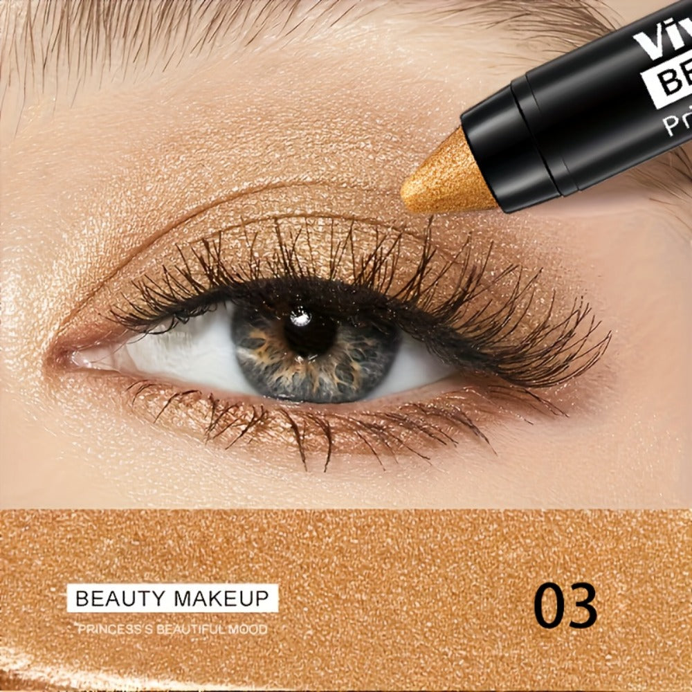 Eyeshadow Sticks 7-Piece Set Pop Color Matte, Easy Apply Smoky Eye Makeup Pencils with Eyebrow Pencil