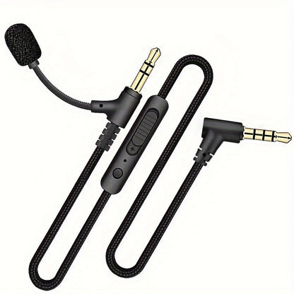 3.5mm AUX Audio Cable with Inline Volume Control, Male to Male Stereo Audio Cord for Car AUX, Headphones, Headset Microphone