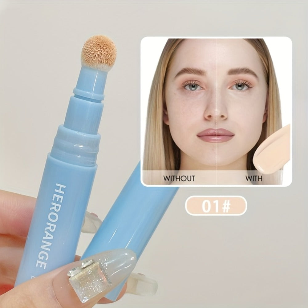 Three-Color Concealer Pen Set with Rounded Sponge-Tip Applicators and Compact 12.3 cm Tube Format
