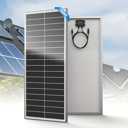 Solar Panel 100W 12V 18BB Monocrystalline 24% High Efficiency PV Module Power Charger for RV Battery Marine Rooftop Farm Home Camping