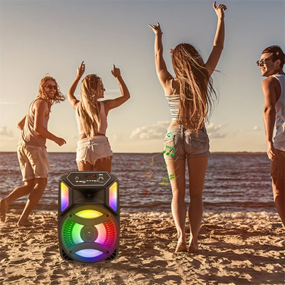 1100W Party Speaker with 7-Mode LED Lighting & Microphone, Portable Wireless Subwoofer, 8-Inch Bass Driver