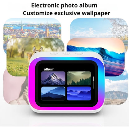 Smart Alarm Clock with AI Voice Assistant & Wireless Speaker - Dynamic RGB Light, Hi-Fi Stereo Sound