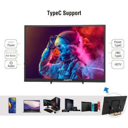 Anmite 10.5" IPS Portable Monitor 1280P 100% sRGB USB-C for an Everyday Personal Care Routine