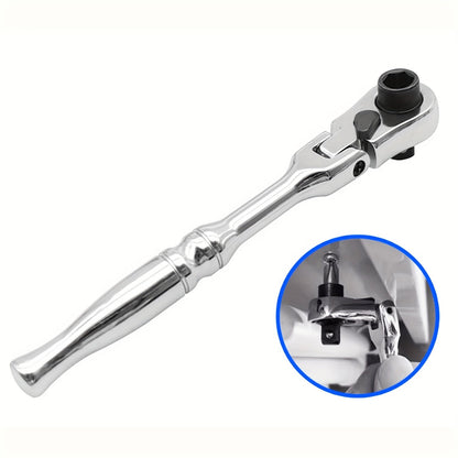 Swivel Head Ratchet Wrench Set – Spring-Loaded Flex Head 1/4" 3/8" 1/2" Drive with Extension Bar, Single or Multi-Pack for Auto & Mechanical