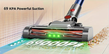Cordless LED Stick Vacuum Cleaner with Removable Battery, Two Suction Modes and Seven Color Options