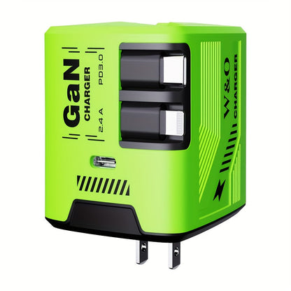 GaN Wall Charger 120W Fast with Retractable Built-In Cable & Foldable Plug for an Everyday Personal Care Routine