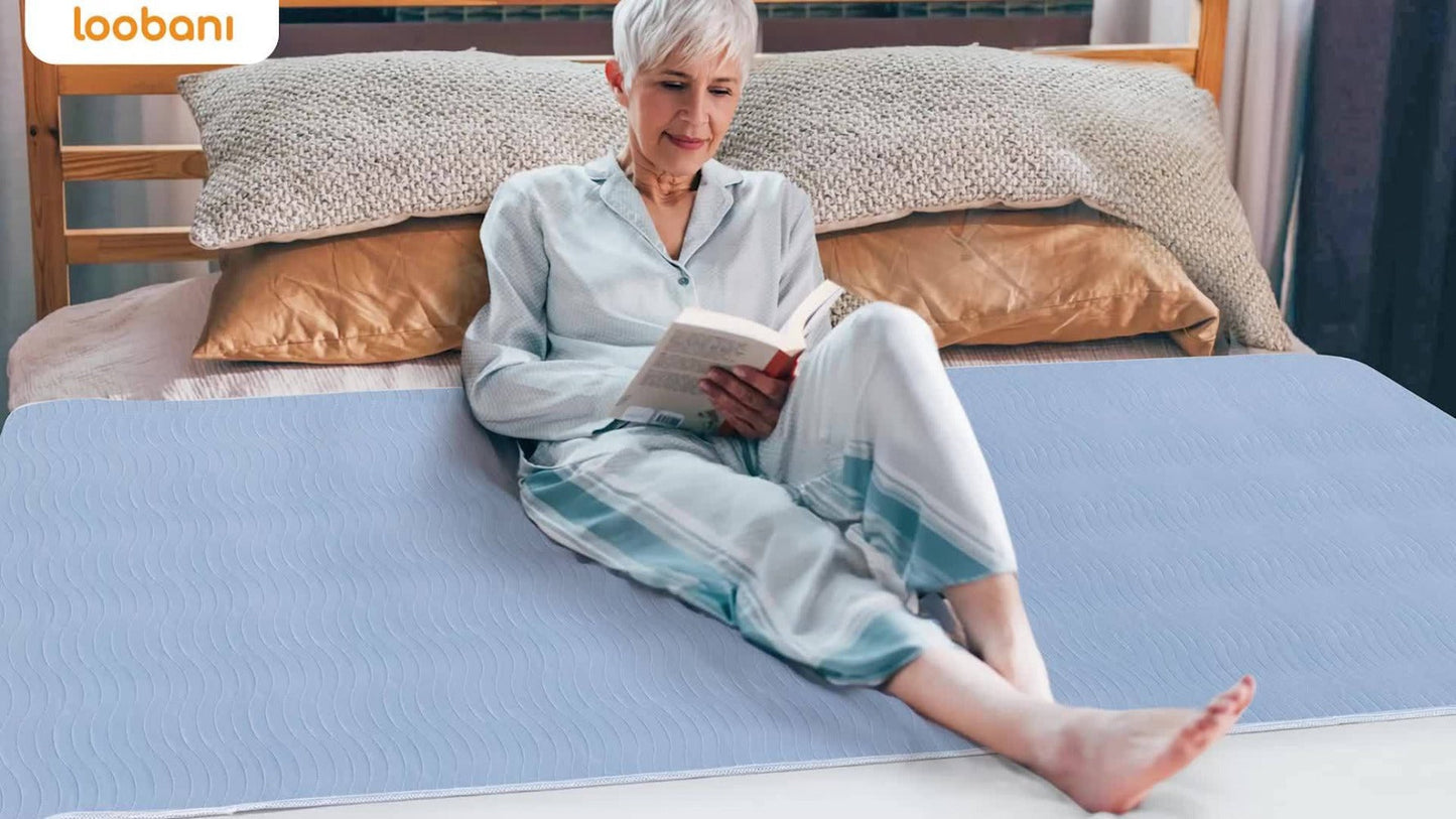 Bed Pads 2 Pack - Heavy Absorbency Reusable Incontinence Mattress Protector for Adults, Elderly & Pets