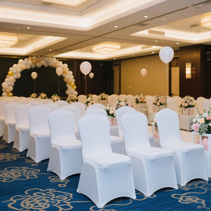 Spandex Chair Covers Bulk, Elastic Stretch Universal Fit Banquet Chair Protectors, Wedding Chair Covers for Weddings
