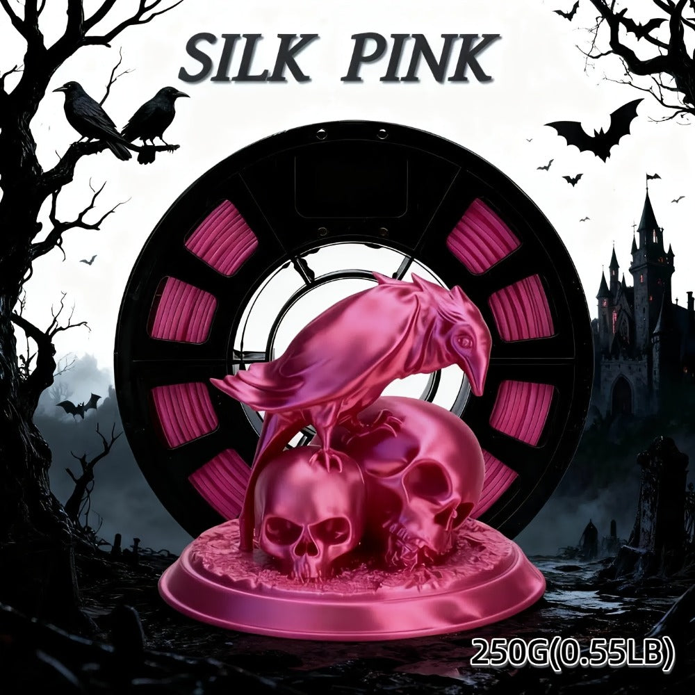 3D Printer Filament PLA 1.75mm 250g Spool with 12 Silk-Look, Transparent and Solid Color Options