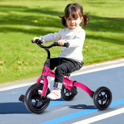 3-in-1 Kids Tricycle Balance Bike Carbon Steel Frame EVA Wheels Foldable with the Listed Color, Size or Set Options for Everyday Use