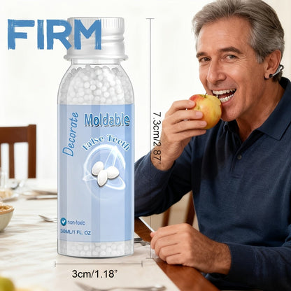 Moldable Fake Teeth Kit for Adults & Seniors, Temporary Dental Veneers Missing Tooth Filling Snap On Teeth