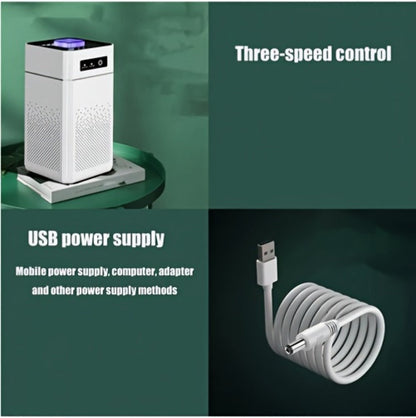 Air Purifier Two-Pack with HEPA Filters, Replacement Filters and USB Charging Cables for Two Spaces