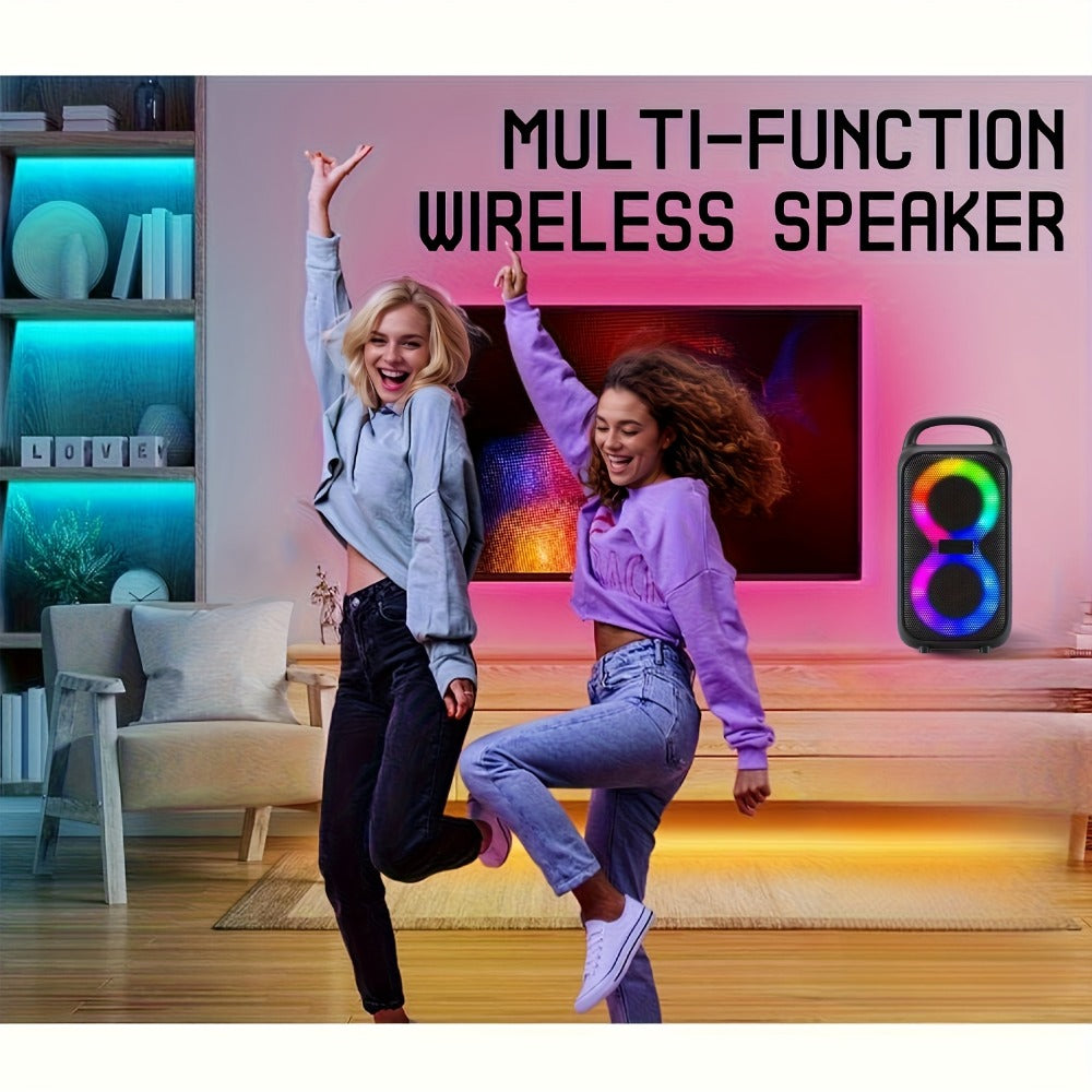 Portable Bluetooth Boom Box Speaker with Dual Subwoofer Heavy Bass, 2500W Stereo Sound System, FM Radio
