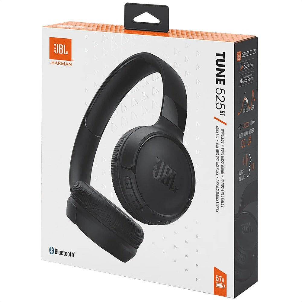 JBL Tune 525BT Neckband Wireless Earphones, Pure Bass Bluetooth 5.3 In-Ear Headphones, 57H Battery + 5-Min Speed Charge