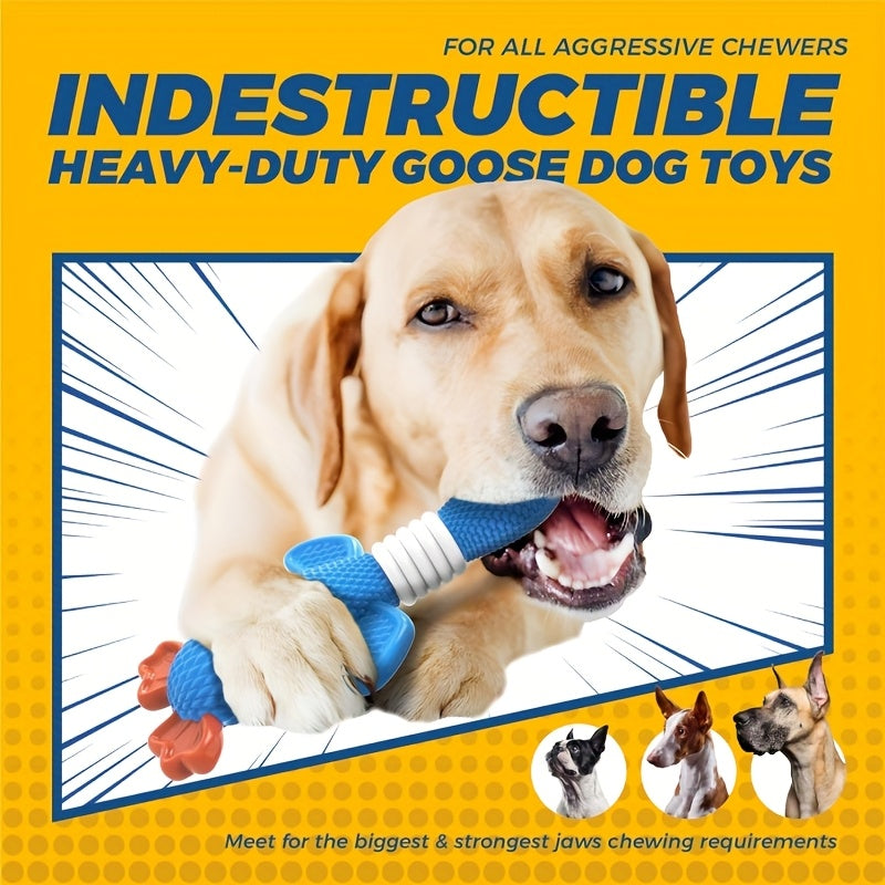 Indestructible Nylon Dog Chew Toy for Aggressive Chewers – Upgraded Tough Goose & Clownfish Design, Heavy Duty Durable Chew Toy
