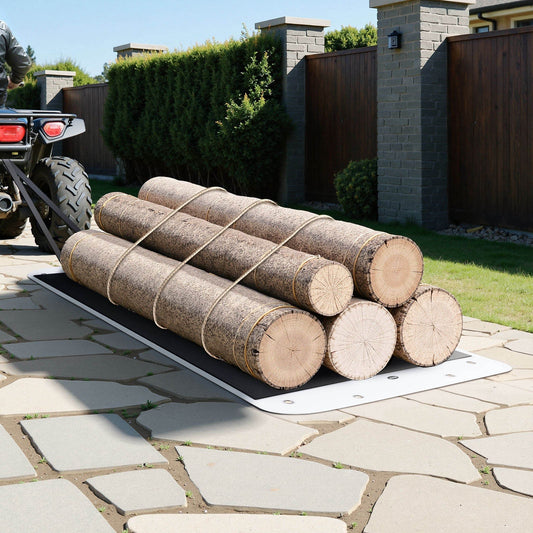 Heavy Duty Deer Drag Sled – 550 lbs Capacity PE Utility Hauling Sled for Hunting, Camping & Yard Work, Multi-Surface Tow Sled with Storage