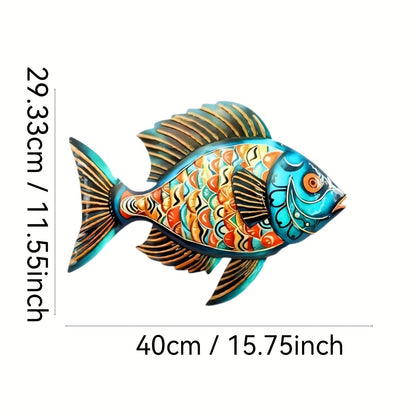 Metal Wall Art Turtle Sculpture – Colorful Swirling Pattern Hanging Decor for Garden, Patio and Yard Use