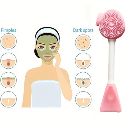 Face Cleansing Brush Set 7pcs Spa Skincare Kit – Mask Brush Scrub Brush Detailing Brush Velvet Headband & Wash Bag