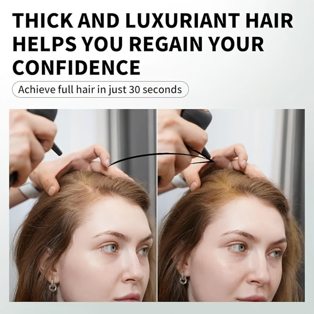 Hair Thickening Fibers Set 2-in-1 with Applicator Spray - Instant Volume & Fuller Look for Thinning Hair