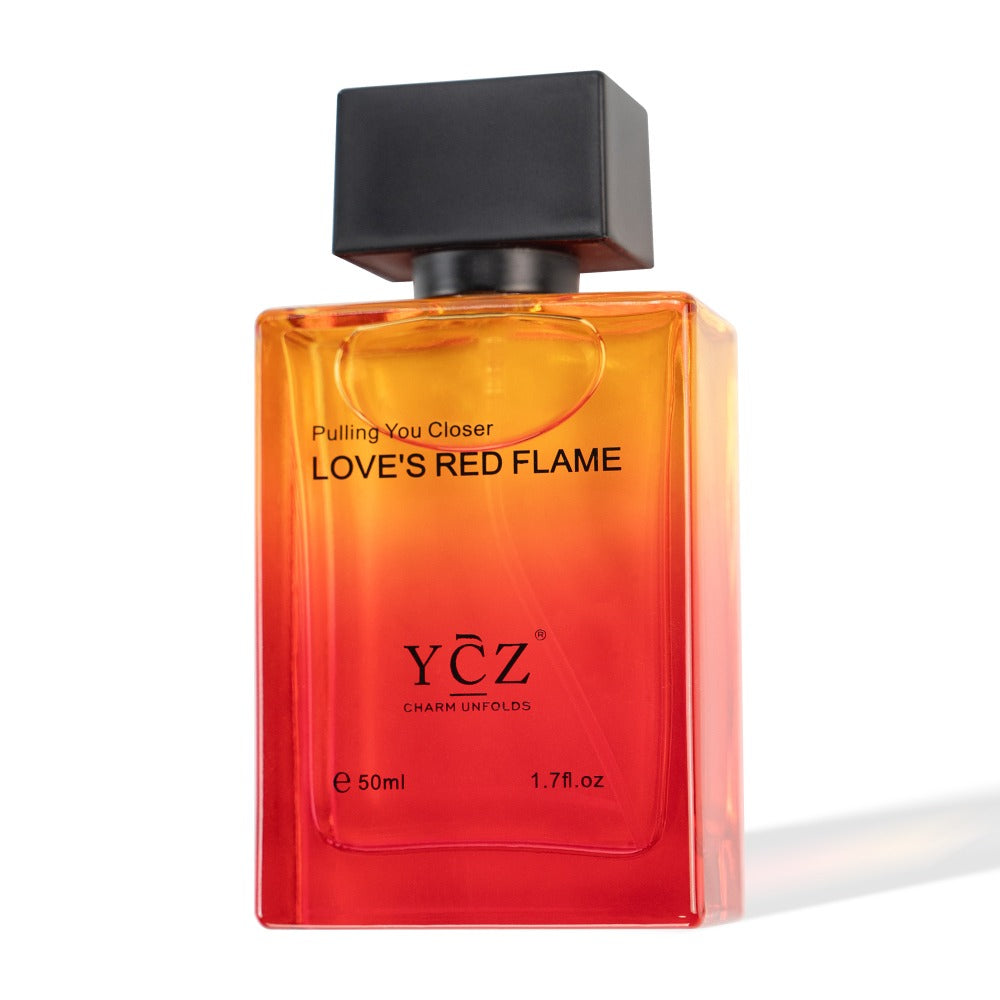 Cologne Eau de Parfum for Men YCZ LOVE'S RED 1.7 fl oz Spray with Red Glass Bottle and Box
