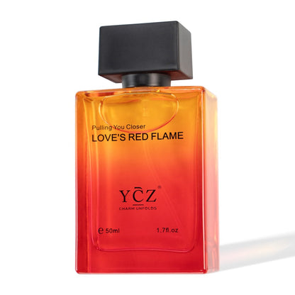 Cologne Eau de Parfum for Men YCZ LOVE'S RED 1.7 fl oz Spray with Red Glass Bottle and Box
