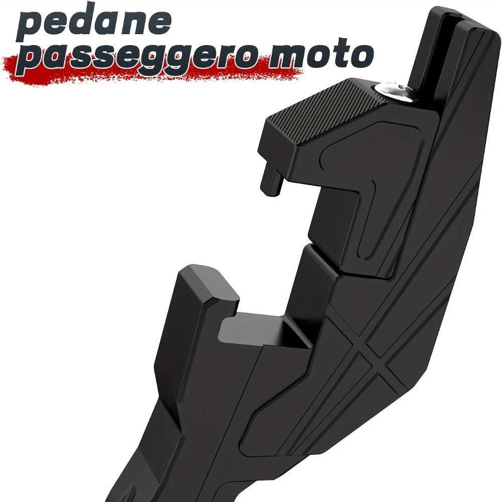 Motorcycle Foot Peg Extensions Adjustable 38-55mm – Universal Metal Footrest Passenger Pegs for Dirt Bike & Off-Road Vehicles, Black
