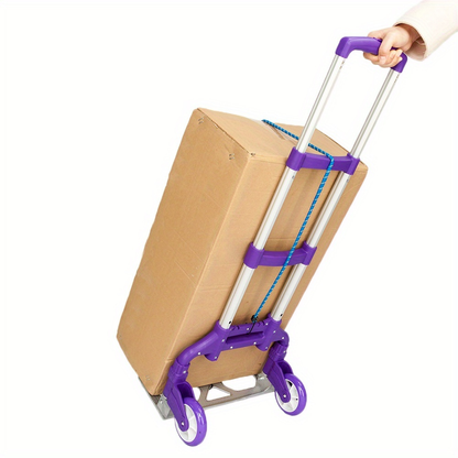Compact Folding Aluminum Hand Truck with Telescoping Handle, 165 lb Load Label and Four Color Options