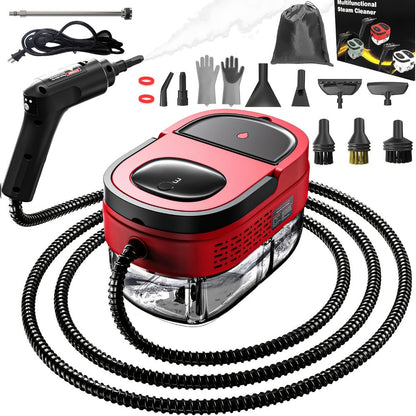 Steam Cleaner 1500W 1.6L Tank Model with 3-Level Hand Control, 221°F Steam and Multi-Tool Kit