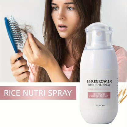 Rice Scalp Spray 4pcs Set, Hydrolyzed Rice Protein & Ginger Root Extract Hair Mist for Scalp, Strengthening & Softening