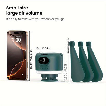 10400mAh Hanging Camping Fan with Remote Control, Three Wind Speeds, LED Light and White or Green Color Options