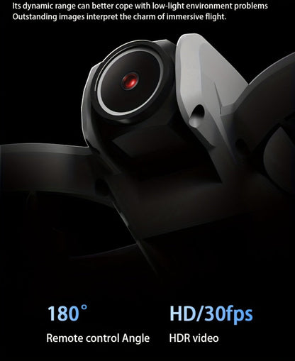 Mini 4K FPV Drone 180° Rotating Dual Camera Optical Flow Positioning Dual Batteries 360° Flip One-Key Takeoff Anti-Shake