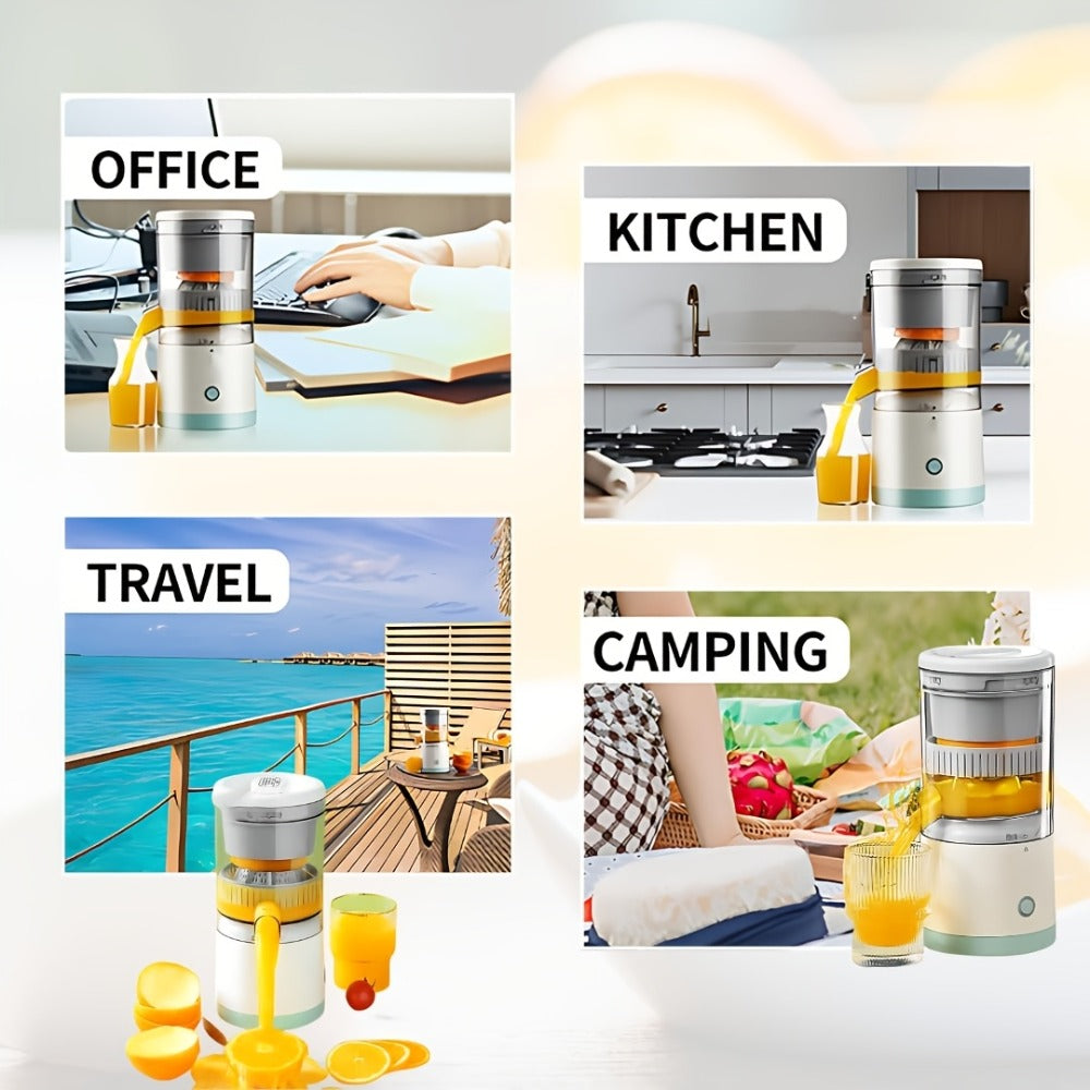 Rechargeable USB Electric Citrus Juicer Portable Citrus Press for Oranges Lemons Grapefruit Kiwi Removable Parts Pulp Separation Compact