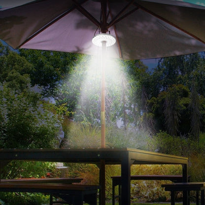 Patio Umbrella Light Battery Powered 48 LED, 3 Brightness Modes Portable Outdoor Camping Light with Hook