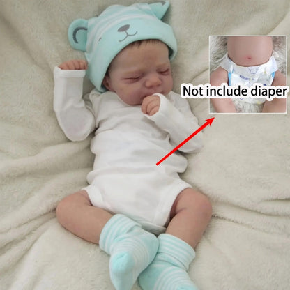 Sleeping Reborn Baby Doll 19 Inch Vinyl Body 3D Hand-Painted Skin Visible with the Listed Color, Size or Set Options for Everyday Use