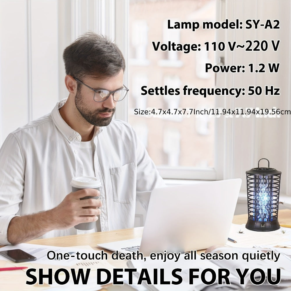 Indoor Bug Zapper Electric, Powerful Mosquito & Fly Zapper with Bug Collector Tray, Easy Clean, Silent Operation