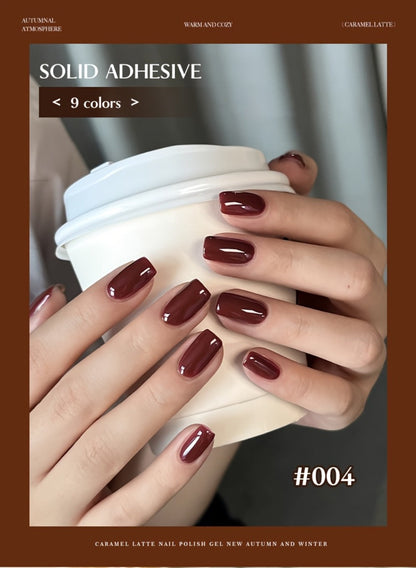 Gel Nail Polish MORDDA 9-Color Autumn Harvest Set with Solid Shades and Included LED Curing Pen for Nail Art