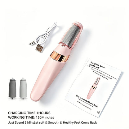 Electric Foot Callus Remover with 10pcs Pedicure Set, IPX7 Rechargeable Foot Grinder for Home and Salon Manicures