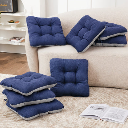 Memory Foam Chair Cushions 4/8 Pack, Non-Slip Seat Pads for Dining Chairs, Kitchen, Office & Patio – Indoor Outdoor Chair Pads M/L Size