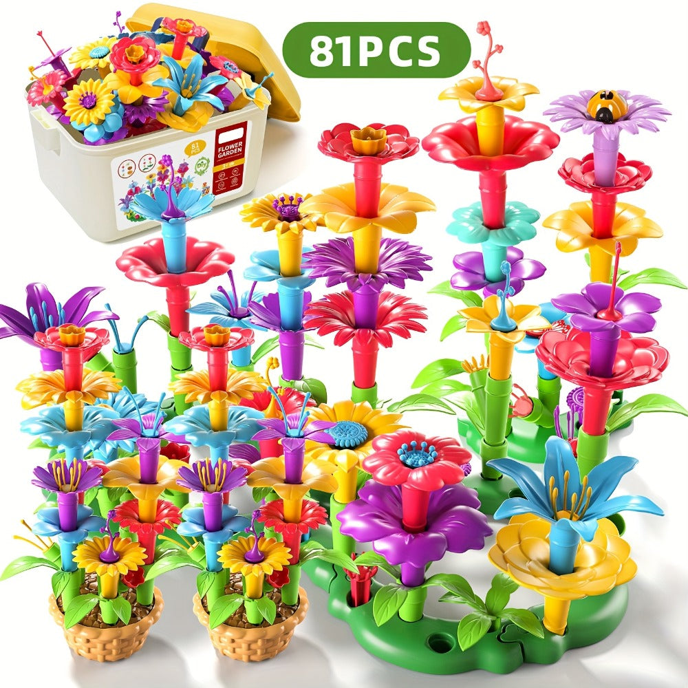 Flower Garden Building Toys for Kids 235 Pieces with the Listed Color, Size or Set Options for Everyday Use