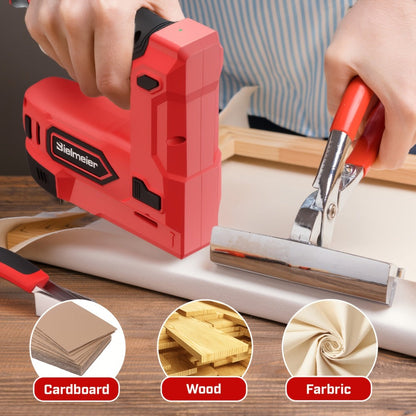 Cordless Stapler Brad Nailer 2-in-1 4V / 20V No Compressor, with Battery, Charger & 1600pcs Nails & Staples