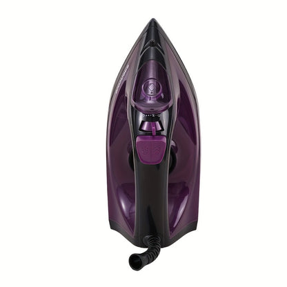 Pink Full-Size Steam Iron with Temperature Dial, Spray and Steam Buttons and 24 x 12 cm Pictured Body